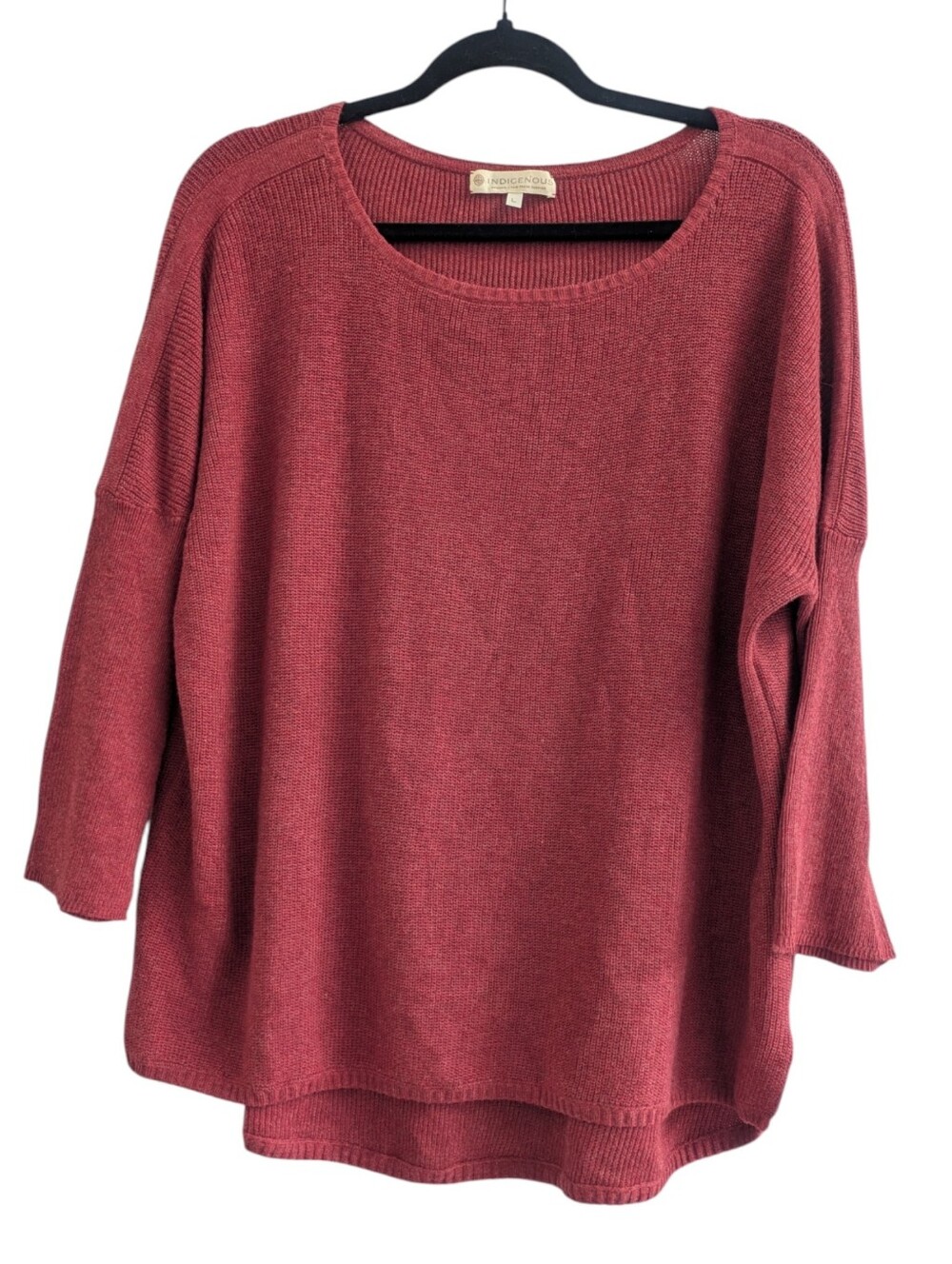 Indigenous Red Lightweight Organic Cotton Sweater